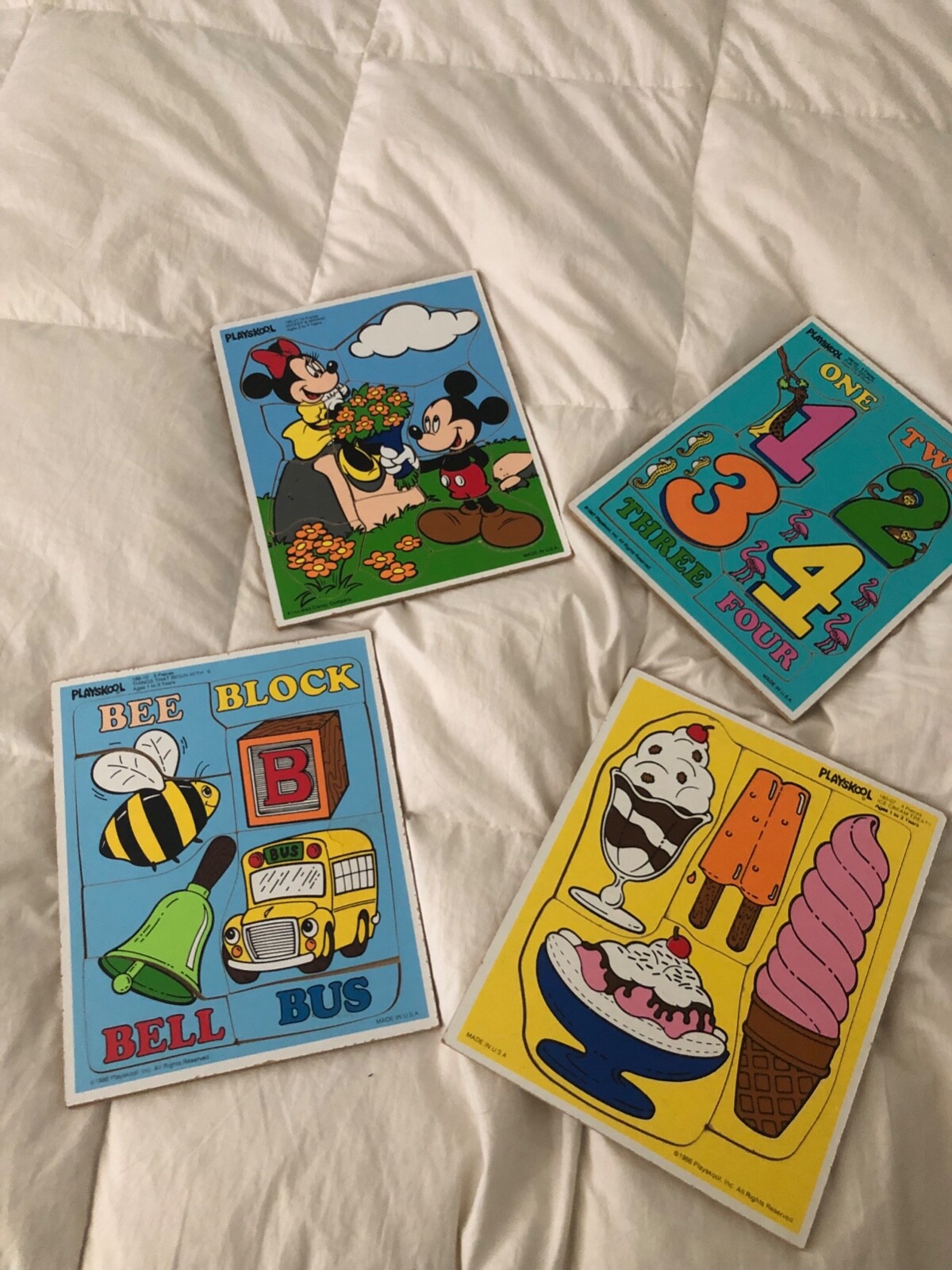 vintage children's wooden puzzles