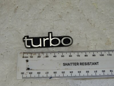 SAAB 900 CLASSIC '' TURBO '' BADGE FOR THE FRONT GRILLE  METAL 
