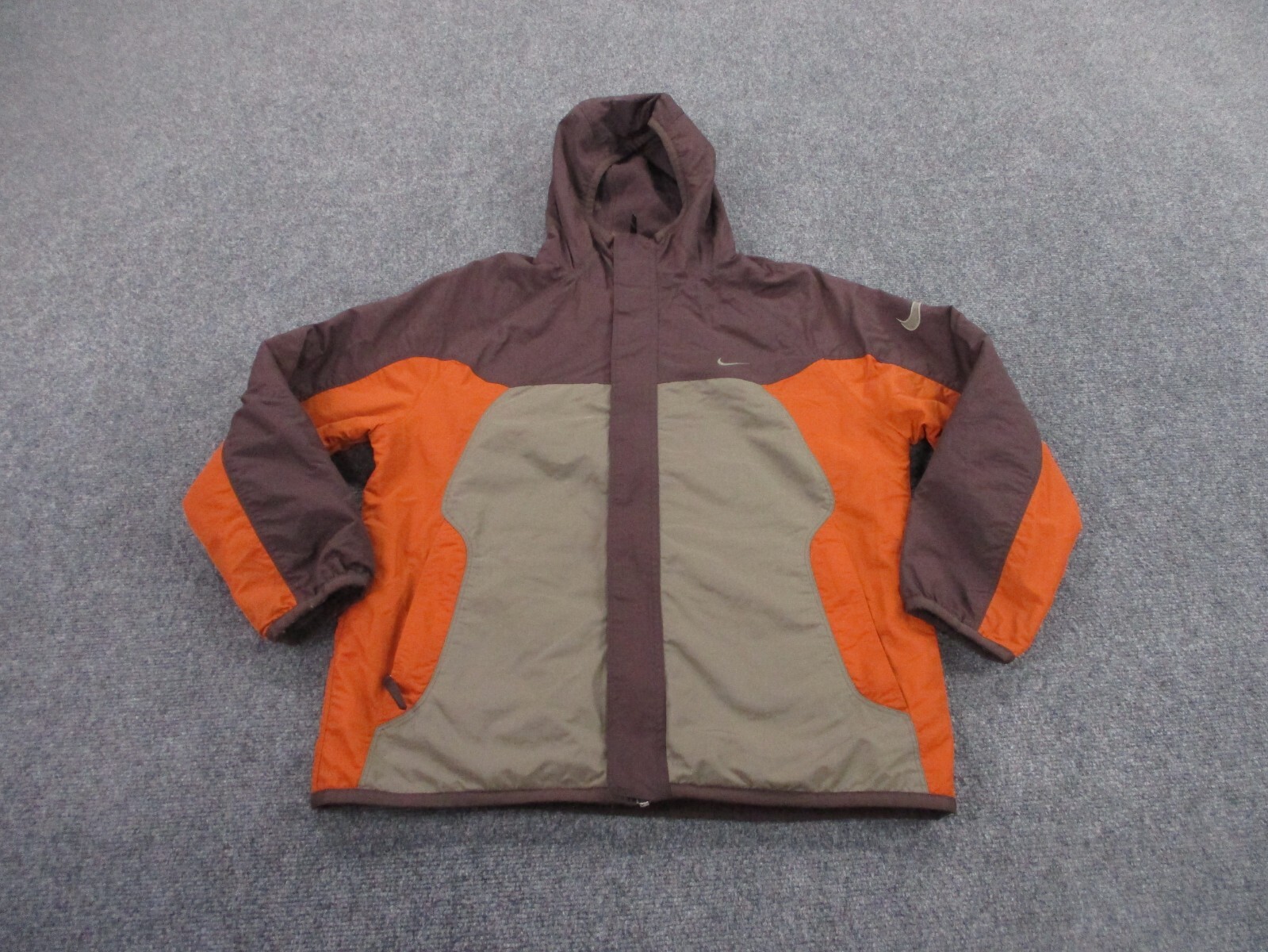 Vintage Nike Jacket Mens L Reversible Heavy Work Outdoors Hiking Rain Logo Y2K