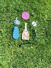 Lot of 7 Vintage Tin Noise Makers USA made