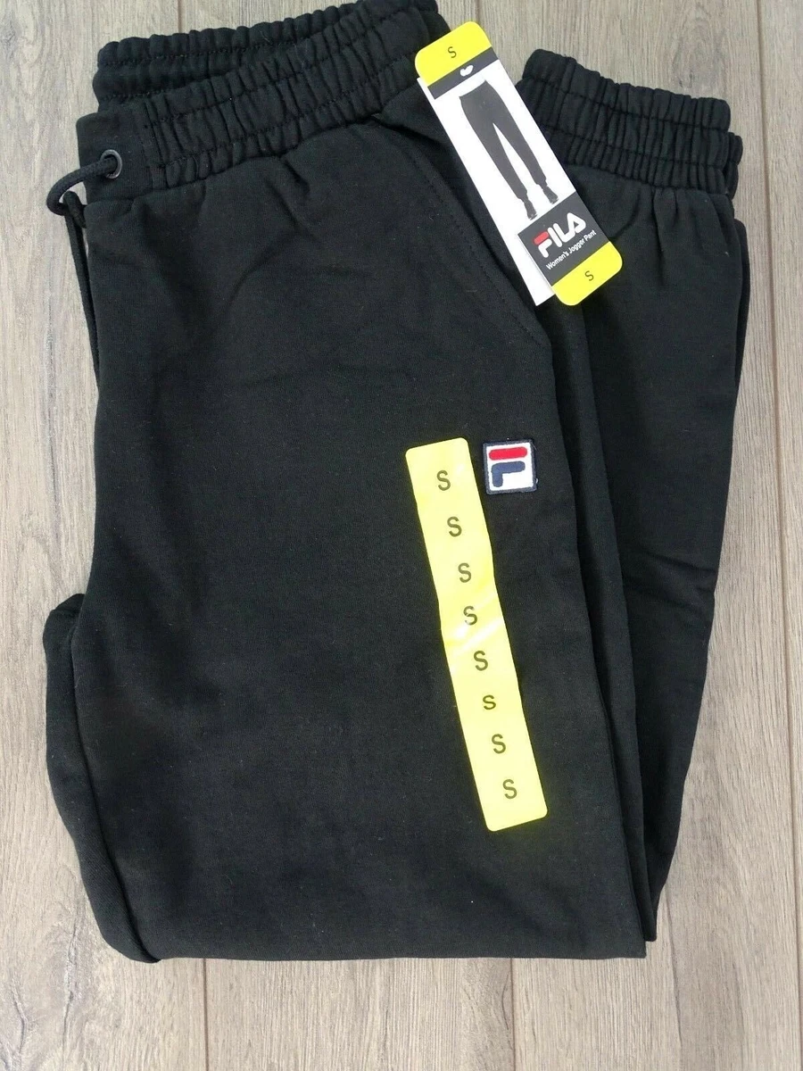 FILA Women s Joanne Fleece Jogger Sweatpants BLACK S
