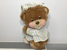 Vintage Fisher Price 1980s Stuffed Plush Teddy Bear Quaker Oats Bedtime.