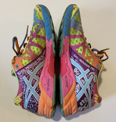 ASICS Shoes Size 6 Womens Gel Noosa Tri 9 Running Neon Green Pink Multicolor