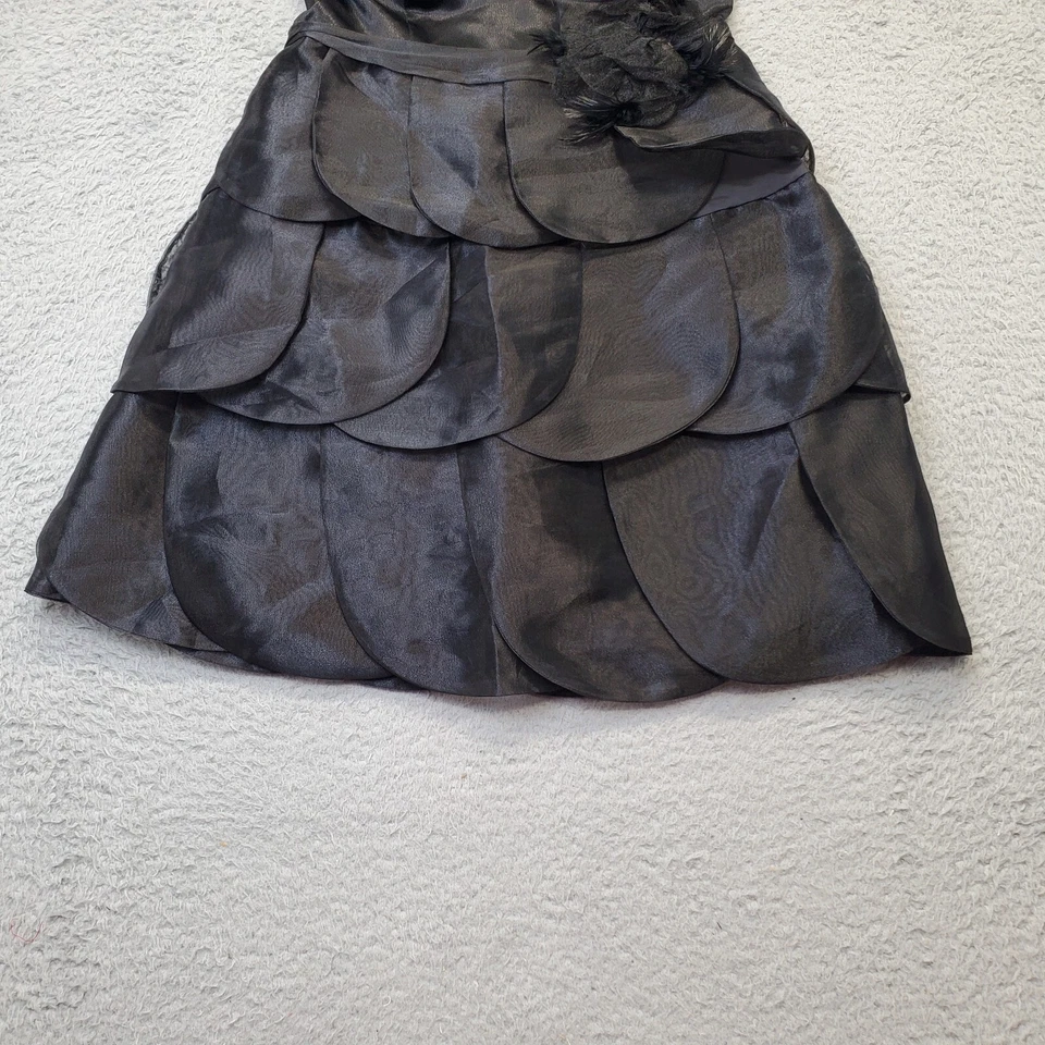 MaterialGirl 迷你连衣裙女式 5 码黑色无肩带腰部内衬后拉链 — 第 3/4 张图片