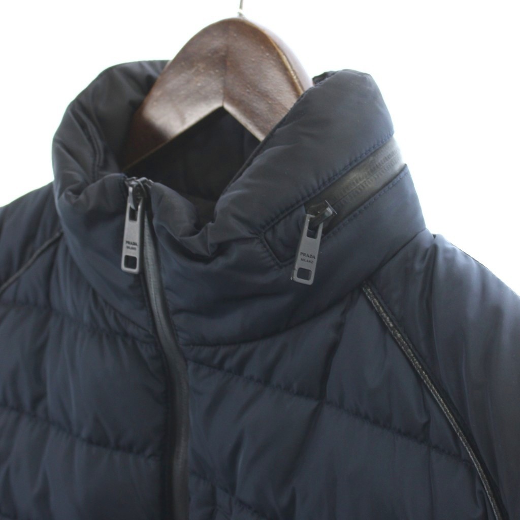 Prada Down Jacket Triangle Logo Waterproof Zip Ho… - image 7