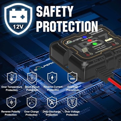 SOLPERK 10A 12V MPPT Solar Charge Controller Waterproof IP67 Lithium AGM Gel