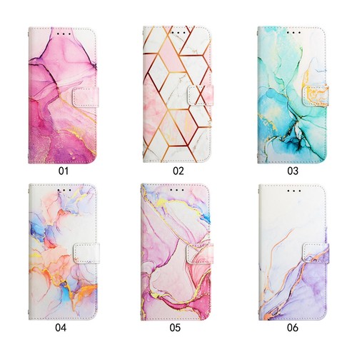 Flip Leather Case For Google Pixel 9 Pro XL/7A/8A/9A Glossy Marble Wallet Cover - Picture 2 of 96