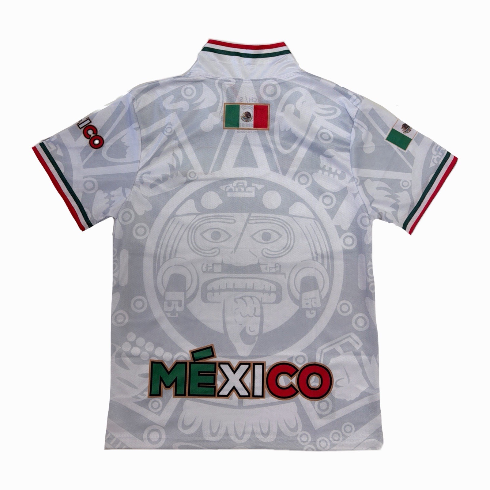 Mexico Calendario Asteca white soccer jersey unisex