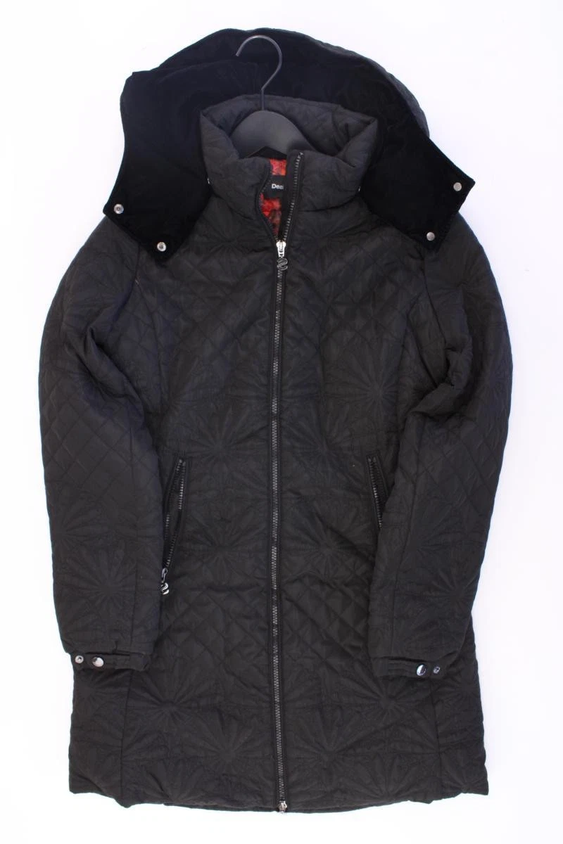 Desigual Kapuzenmantel Regular Mantel für Damen Gr. 36, S schwarz aus Polyester