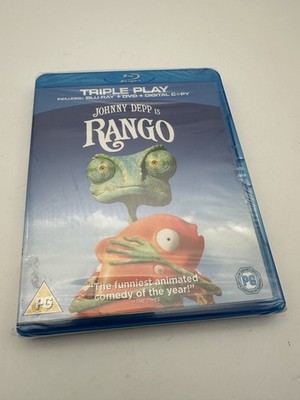 Blue Ray Triple Play +DVD + Digital Rango Johnny Depp Englisch Neu OVP