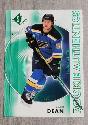 Upper Deck 2024-25 SP Hockey Zach Dean Rookie Authentics #118 15/25 Blues