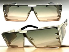 Classic Retro Hardcore Hip Hop Rapper Pimp Party Rave DJ SUNGLASSES Silver Frame