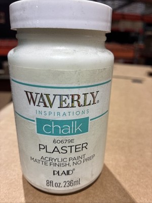 Waverly Inspirations 60679E Chalk Acrylic Paint, Matte, Plaster 8 Fl. Oz.2 Pk