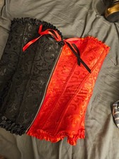 black and red corset zipper