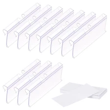 50 Pcs Wire Shelf Label Holder 1.1x2.36 Inch, Plastic Merchandise Sign