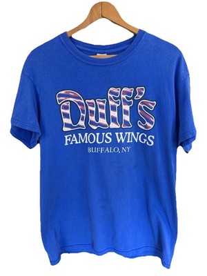 Buffalo Bills Zubaz Duff's Famous Wings 2-Sided Vintage T-Shirt - Distressed