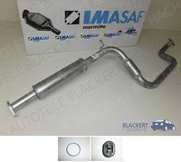 Imasaf Auspuff Mitteltopf + Anbauteile für Primera 2.0 16V + Hatchback