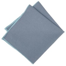 Men's Cotton Pocket Square Handkerchief for Men Dusty Blue