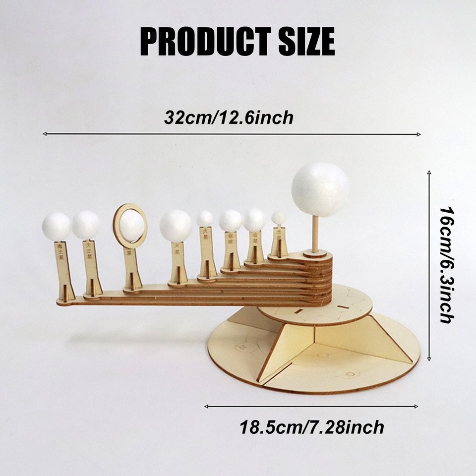 Solar System Model Kit Wooden Building Block Kit DIY Handmade Stem ...