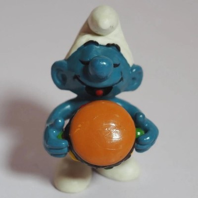 Schleich Schlumpf mit Hamburger Figur Vintage Peyo Sammlerfigur ca. 5,5 cm