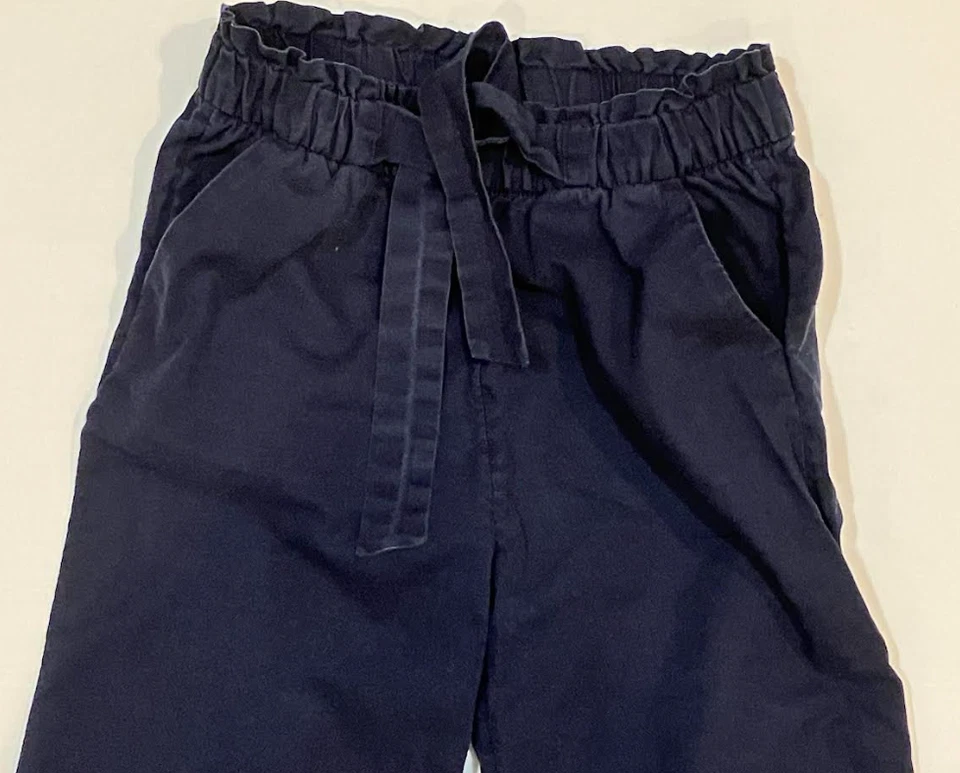 H&M Navy Blue Pull On Girls Ankle Pants Size 7 - Image 4 of 4