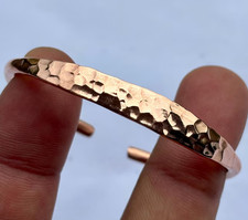 1 Pc Pure Copper Bangle, Unisex Cuff Bracelet, Plain Healing Bangles Adjustable