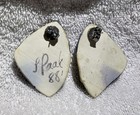 Gray, White And Silver Porcelain Earrings 1988 Handmade By S.  Paak — photo 2