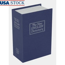 Personal Book Safe W/ Steel Walls Combination Dial Lock Hidden Storage Box New