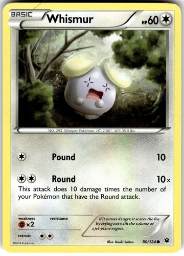 Whismur 80/124 XY - Fates Collide Common