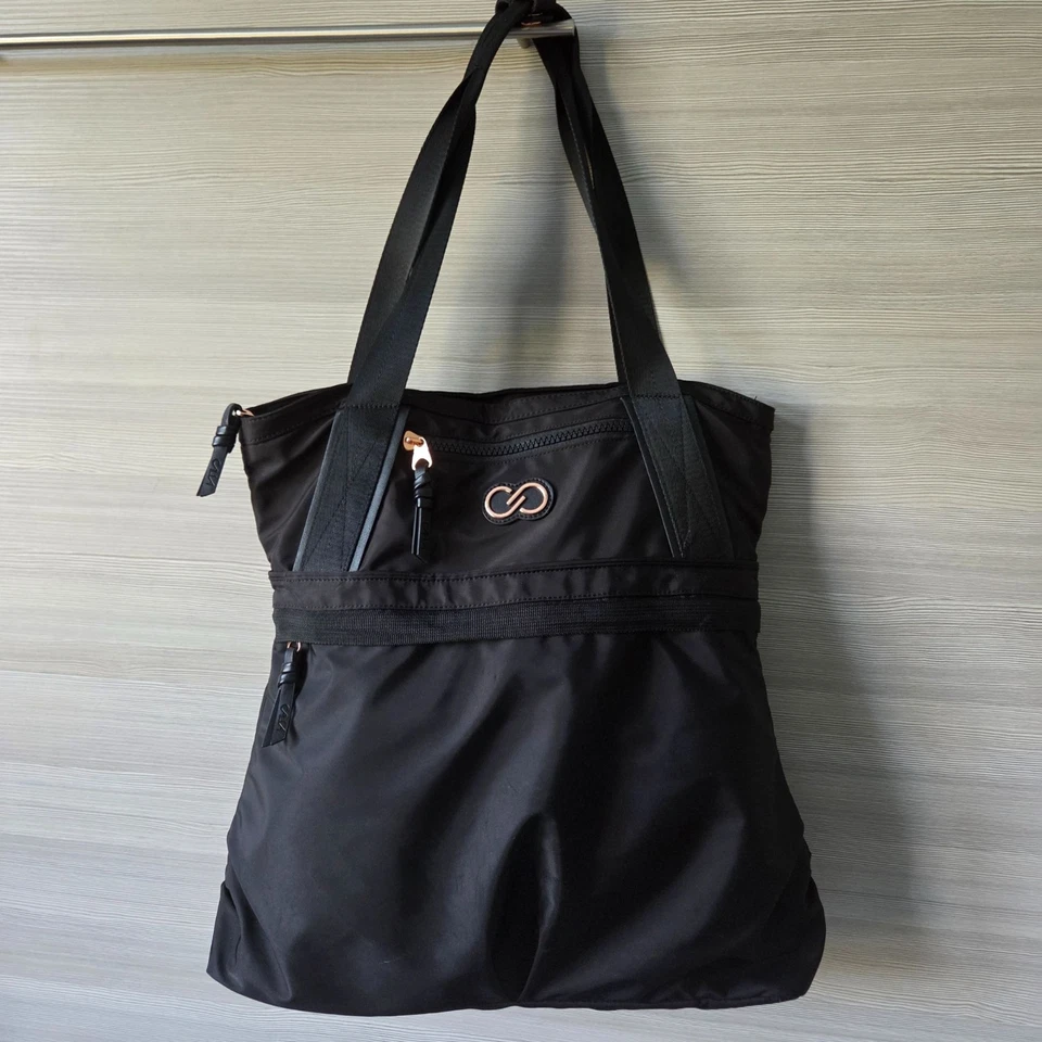 Calia by Carrie Underwood Black Nylon Classic Tote Bag Dual Handle Gym Travel - Image 2 of 4