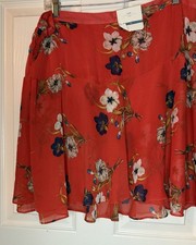 NWT Old Navy Orange Floral Skirt Size 12