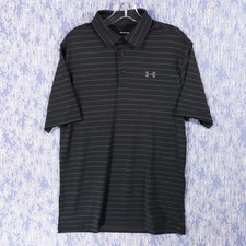 Under Armour Polo Shirt Mens Small Golf Playoff Performance Black