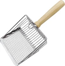 Cat Litter Scoop, Aluminum Alloy Scooper, silver 