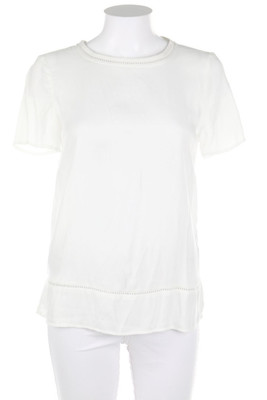 No Label Shortsleeve Blouse Eyelet Lace M white