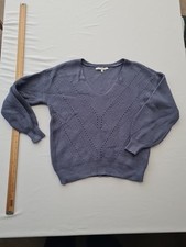 Ladies Jumper Next Size S Long Sleeve V Neck Grey 30373