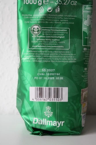 Dallmayr d'Oro DO BRASIL KAFFEEBOHNEN 1,0 Kg. MHD 10.2027 Intensität 6/10 - Bild 5 von 6