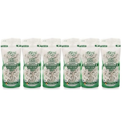 PURIZE XTRA Size 6 mm Bianche Filtri 250 Stk Aktivkohlefilter Originale