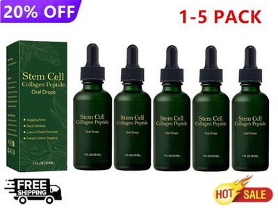 Stem 1-5X Cell Collagen Peptide Oral Drops Sagging Skin Reduce Wrinkle / )