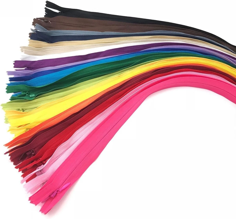 40PCS Invisible Nylon Coil Zippers - 16-Inch Multi-Color DIY Craft Essentials - Image 3 of 4