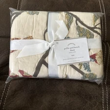 Pottery Barn Billie Patchwork Pillow Euro Sham 26x26” Inch