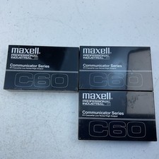 MAXELL CASSETTE TAPE C60 PROFESSIONAL INDUSTRIAL COMMUNICATOR SERIES Lot Of 3
