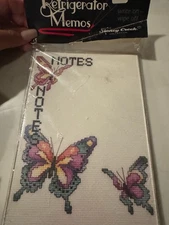 Stoney Creek Collection Refrigerator Memos Cross Stitch Kit Butterfly Notes