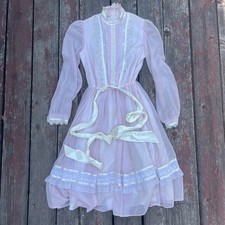 Gunne Sax By Jessica McClintock Vintage Corset Dress Light Pink
