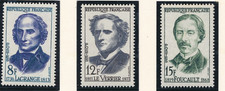 TIMBRE FRANCE 1146/1148** Grands Savants Français 1958