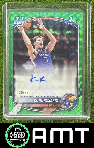 2025 Bowman Basketball Green Geometric Refractor Kohl Rosario #CPA-KR