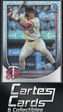 Luke Keaschall 2025 Bowman Chrome #61 Mojo Refractors Minnesota Twins RC Rookie