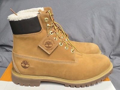 Timberland Premium 6'' Waterproof Warm-Lined Boot Wheat Men SZ 13 NWB Defects
