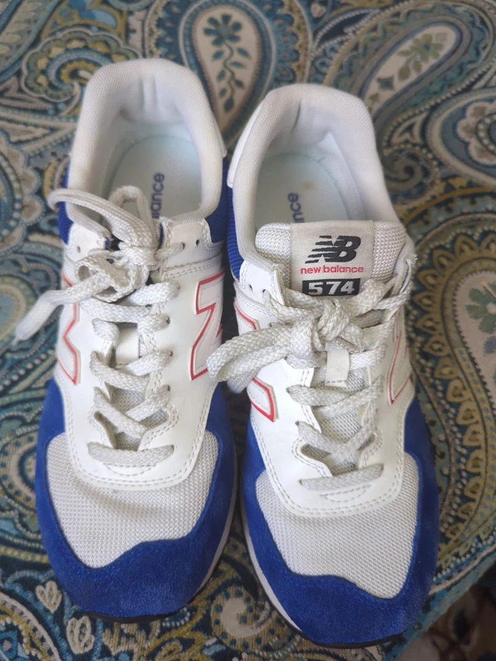 New Balance 574 синий белый красный мужской 8 - Изображение 3 из 4