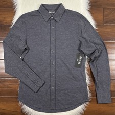 Rhone Mens Size Small Gray Commuter Slim Fit Stretch Button Up Shirt Long Sleeve