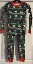 Hanna Andersson Star War Holiday Grogu Festive Two Piece Pajama Set Size 8